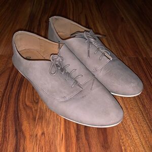 Qupid Tan Oxford Shoes Suade like Material